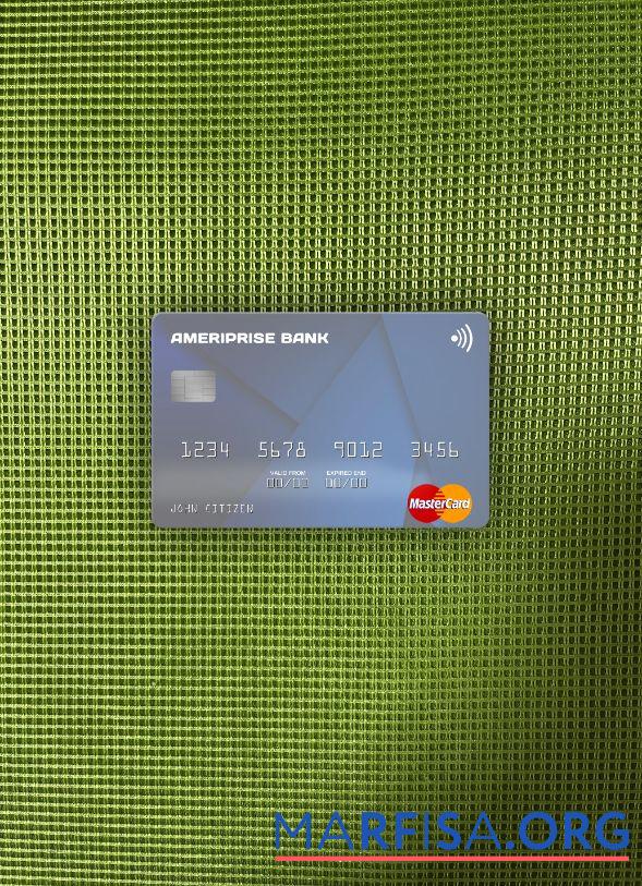 Blank USA Ameriprise Bank mastercard photolook front download for verification